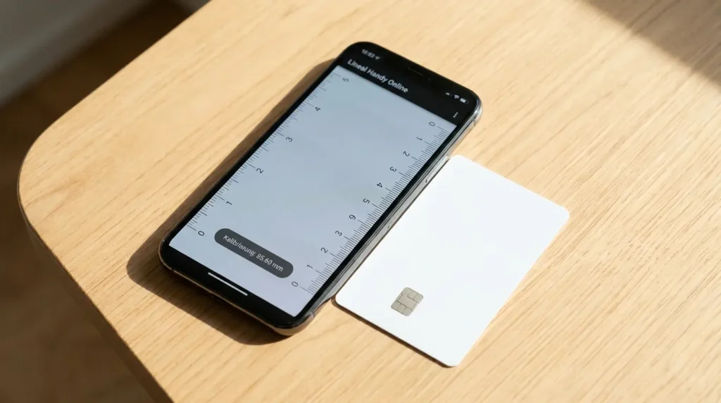Lineal Handy Online mit einer Referenz kalibrieren