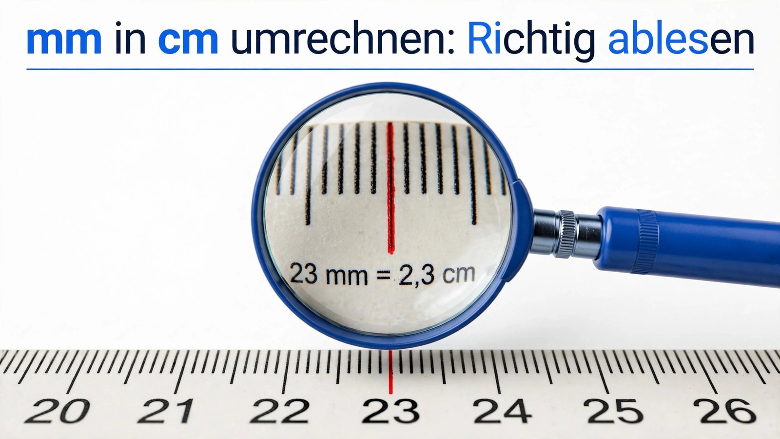 mm in cm umrechnen – korrektes Ablesen der Millimeter am Lineal
