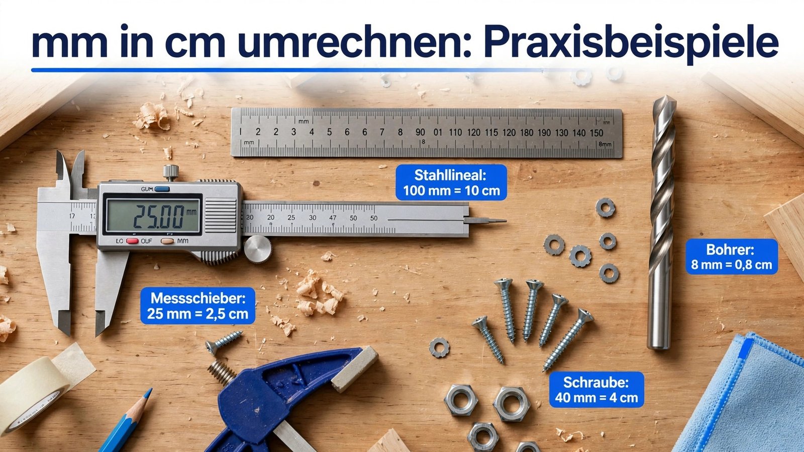 mm in cm umrechnen – Praxisbeispiele aus Handwerk und Technik