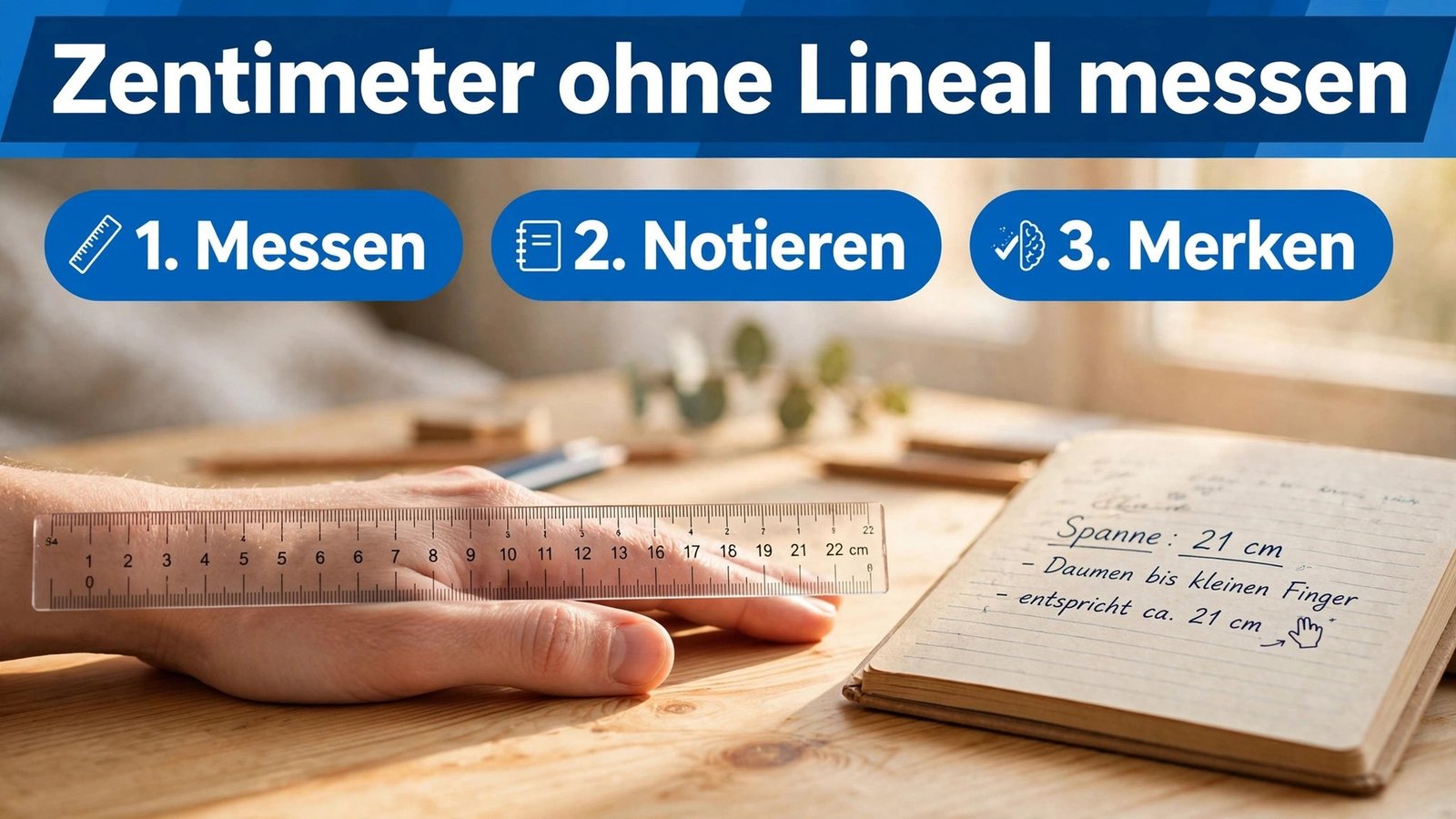 Zentimeter ohne Lineal messen – Körpermaße kalibrieren in 5 Minuten